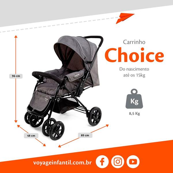 Imagem de Carrinho de Passeio TS Duo Choice Cinza Travel System Voyage