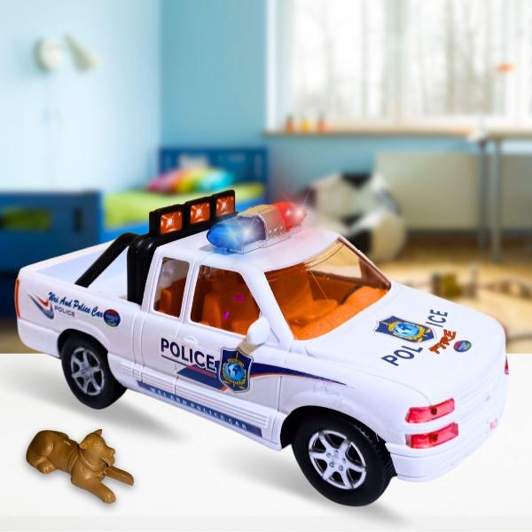 Imagem de Carrinho De Polícia Brinquedo Bate Volta Com Luz Som Sirene