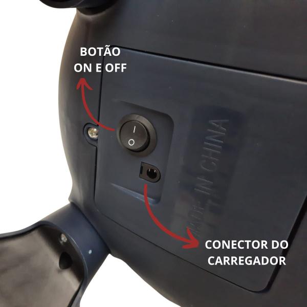 Imagem de Carrinho De Rolimã Com Volante 6V Laranja Com Base Antiderrapantes (BW188LR)