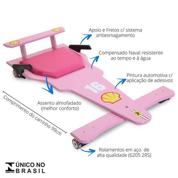 Imagem de Carrinho de Rolimã F1 Rosa 16