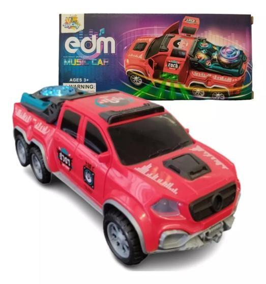 Imagem de Carrinho De Som Caminhonete Rock Music Car Com Luzes Giro 360º