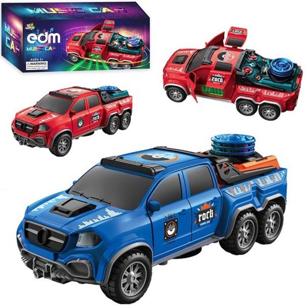 Carrinho De Som Caminhonete Rock Music Car Com Luzes Giro 360º - Toy King Imagem de Carrinho De Som Caminhonete Rock Music Car Com Luzes Giro 360º
