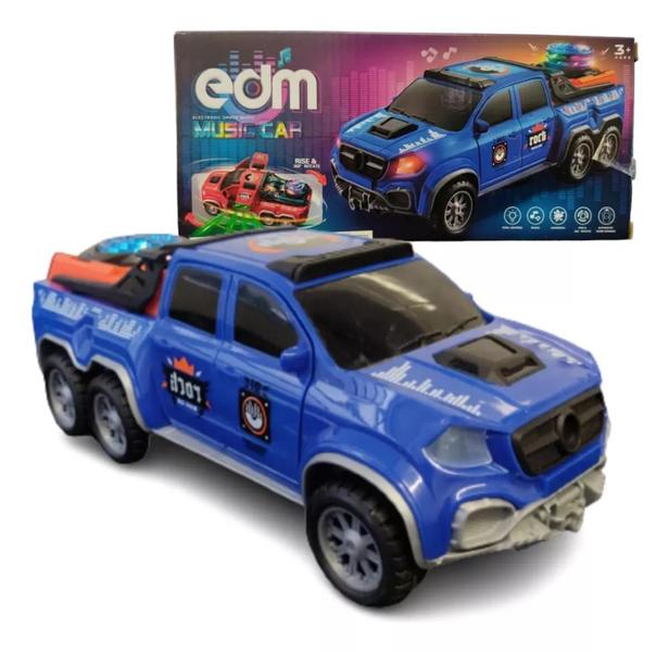 Carrinho De Som Caminhonete Rock Music Car Com Luzes Giro 360º - Toy King Imagem de Carrinho De Som Caminhonete Rock Music Car Com Luzes Giro 360º