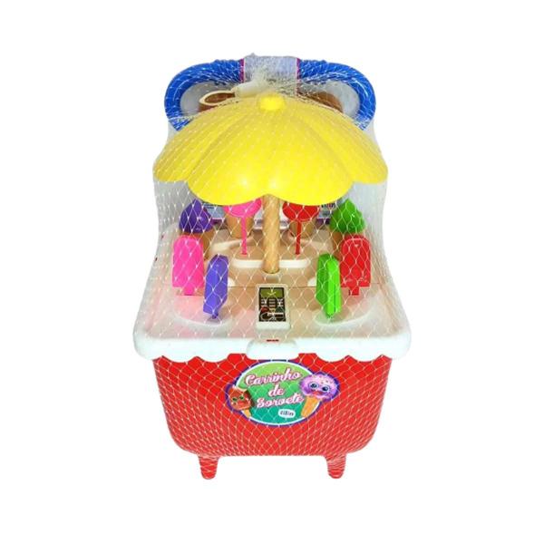 Imagem de Carrinho De Sorvete Com Acessórios De Sorveteria Infantil Brinquedo Completo Brinquedos Tilin