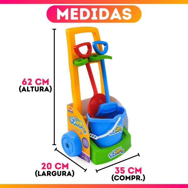 Imagem de Carrinho de Supermercado Infantil Mópi Car Compras Acessórios Frutas Cor Aleatória