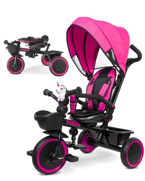 Carrinho de triciclo KRIDDO 7 em 1 para crianças 18M-5Y com acessórios Imagem de Carrinho de triciclo KRIDDO 7 em 1 para crianças 18M-5Y com acessórios