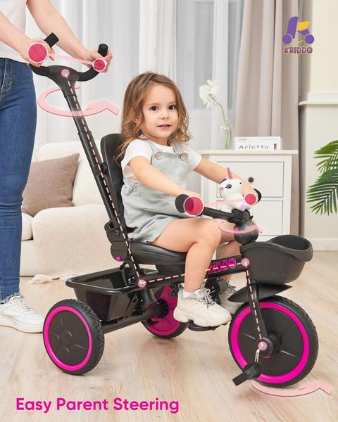 Carrinho de triciclo KRIDDO 7 em 1 para crianças 18M-5Y com acessórios Imagem de Carrinho de triciclo KRIDDO 7 em 1 para crianças 18M-5Y com acessórios