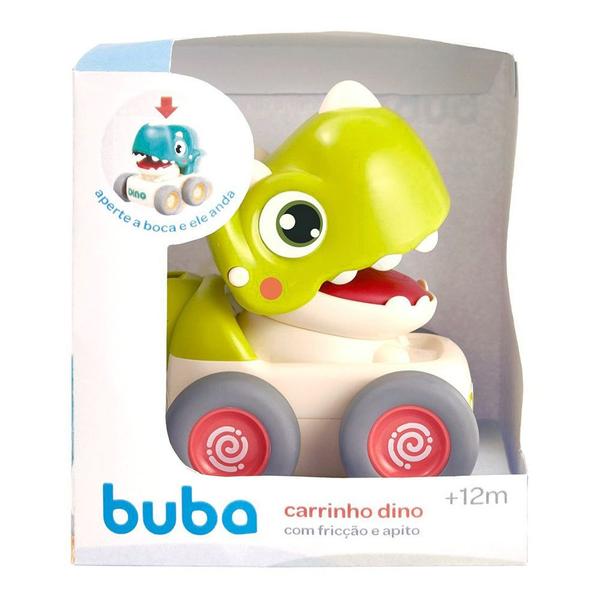 Imagem de Carrinho Dino Com Fricção e Apito Buba Verde Claro - 17243