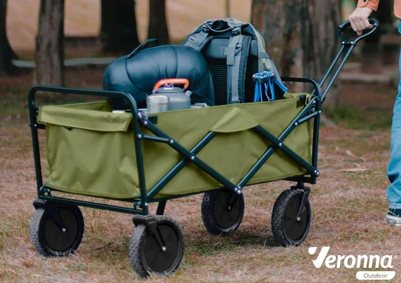 Imagem de Carrinho Dobrável 80kg Multiuso Pesca Pacote Viagem Camping