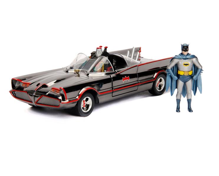 Imagem de Carrinho E Figura Die-Cast 1/24 Metals Dc Comics Hollywood Series Batmóvel Jada 30441