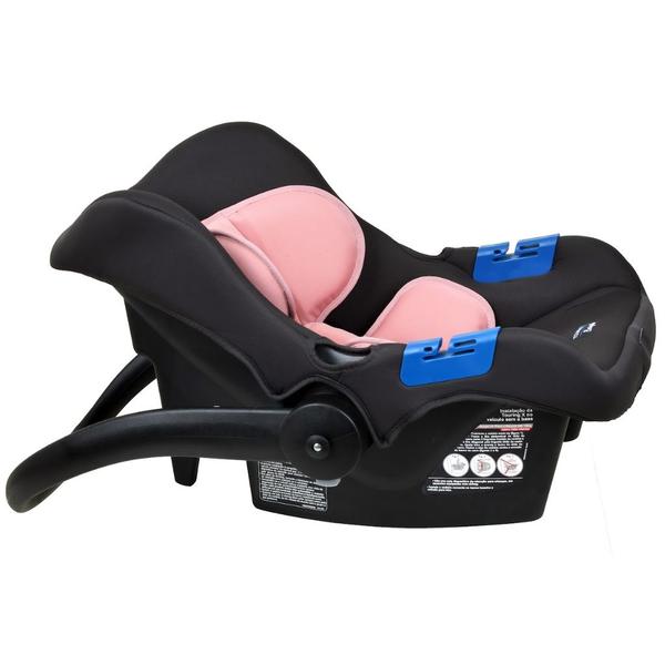 Imagem de Carrinho Ecco Preto e Rosa com Bebê Conforto - Burigotto