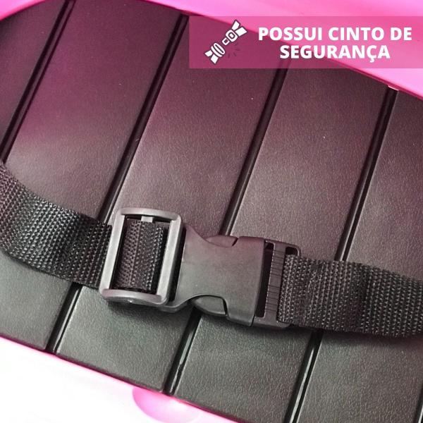 Imagem de Carrinho Elétrico Bate-Bate Com Controle Remoto Gira 360 6v Infantil  - Rosa Com Detalhes Em Preto