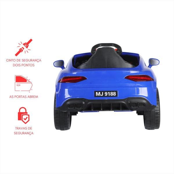 Imagem de Carrinho Elétrico Infantil 12v Motorizado Rádio Mp3 Usb Azul