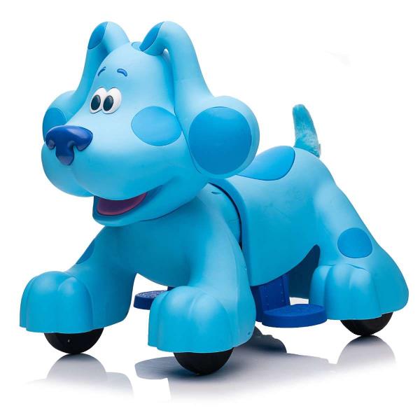 Imagem de carrinho elétrico Infantil Brinquedo Interativo Rideamal Blues Clues Cachorro motorizado azul sons