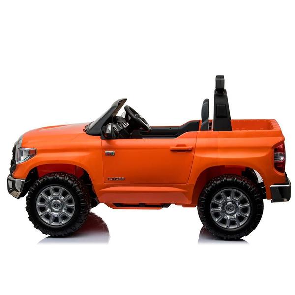 Imagem de Carrinho Elétrico Infantil Carro Motorizado Toyota Tundra Laranja Caminhonete Suspensão Off-Road a Bateria - Car Kids