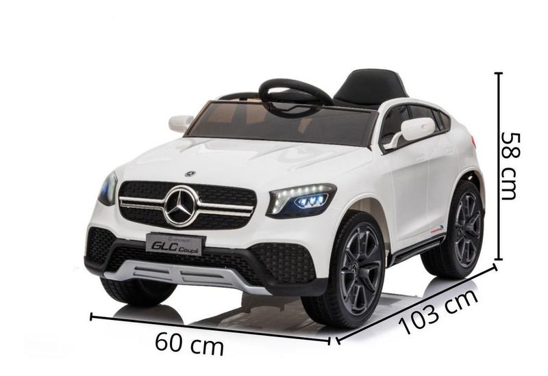 Imagem de Carrinho Elétrico Infantil Mercedes Glc Branca 12v Controle Branco