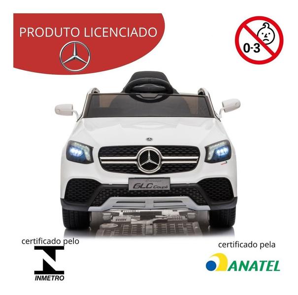 Imagem de Carrinho Elétrico Infantil Mercedes Glc Branca 12v Controle Branco