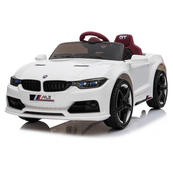 Imagem de Carrinho Elétrico Infantil Mini Bmw M3 Luxo Branco 12V