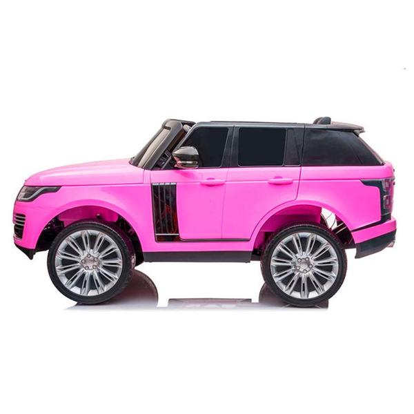 Imagem de Carrinho Elétrico Infantil Mini Land Rover Rosa 2 Lugares Motorizado Menina 24V 