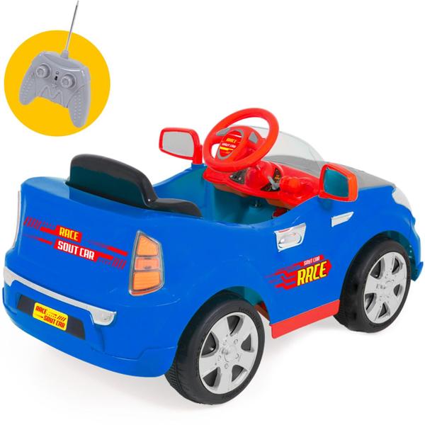 Carrinho Eletrico Infantil Motorizado 6v Sout Car Azul - Homeplay Imagem de Carrinho Eletrico Infantil Motorizado 6v Sout Car Azul - Homeplay