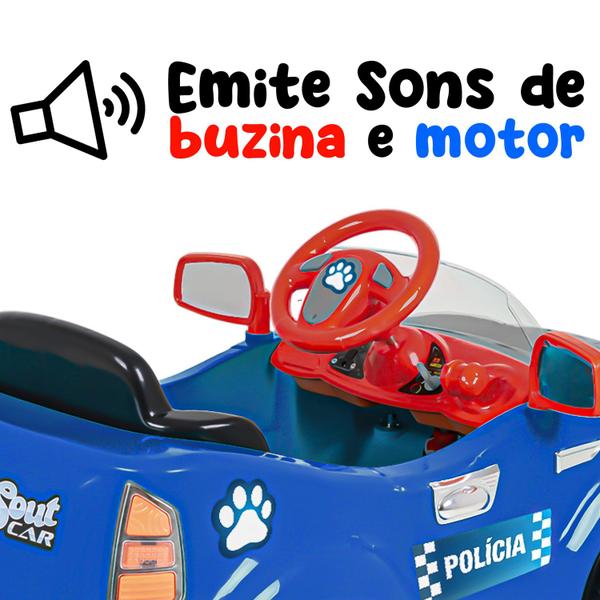 Imagem de Carrinho Eletrico Infantil Motorizado 6v Sout Car Azul Rc - Homeplay