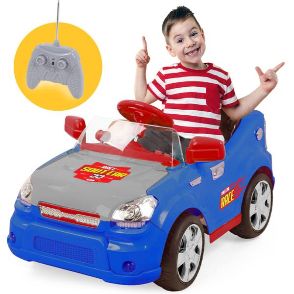 Imagem de Carrinho Eletrico Infantil Motorizado 6v Sout Car Azul Rc