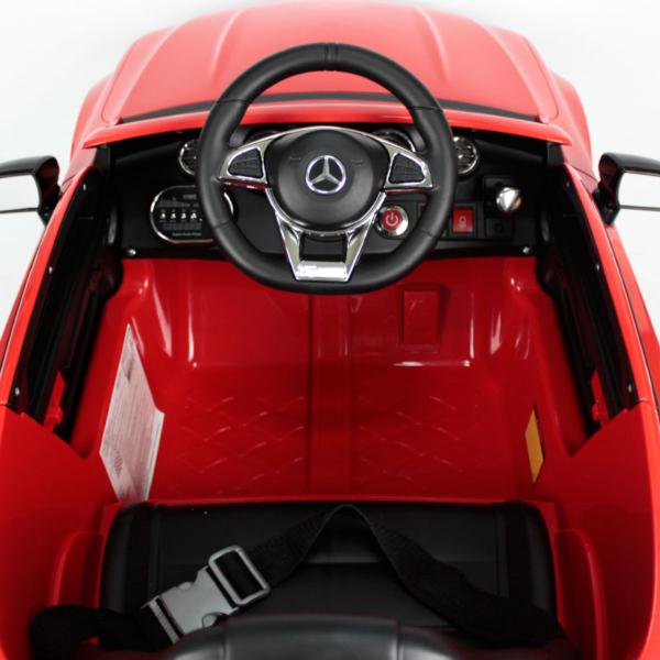 Imagem de Carrinho Elétrico Mercedes 12V Vermelho Infantil Passeio Pedal Ou Controle Remoto Com USB Até 25kg Bel