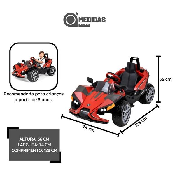 Imagem de Carrinho Elétrico Peg Perego Polaris Slingshot Vermelho