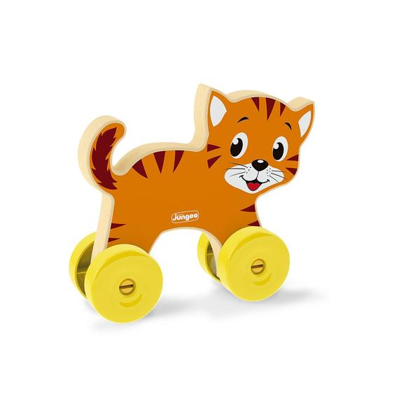 Imagem de Carrinho em Madeira MDF, Gatinho, Baby Roller, Junges