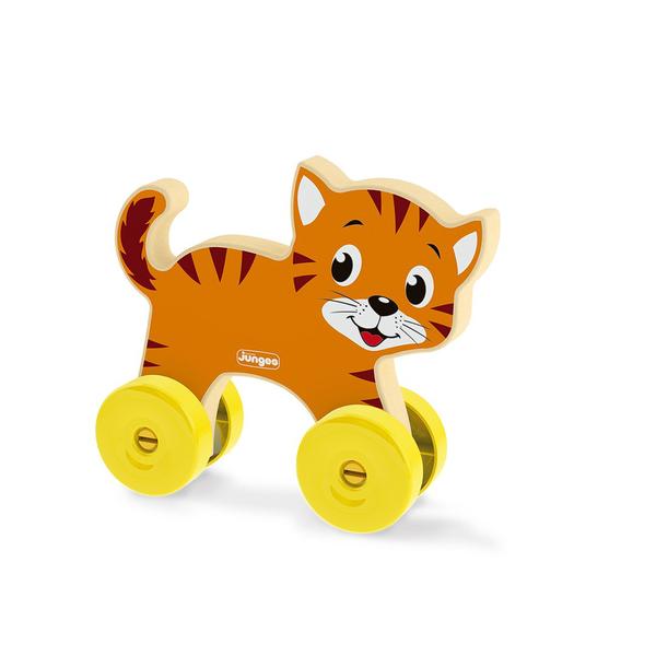 Imagem de Carrinho em Madeira MDF, Gatinho, Baby Roller, Junges