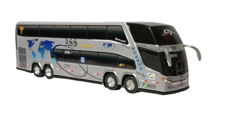 Imagem de Carrinho Em Miniatura Ônibus Ass Turismo 2 Andares