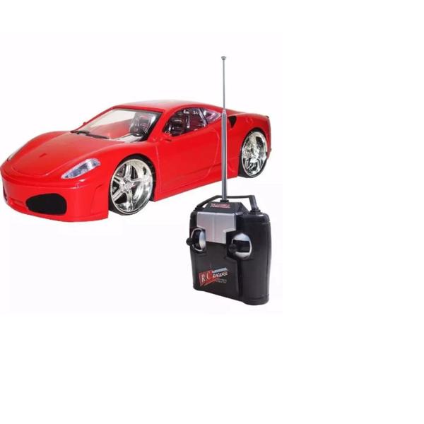 Imagem de Carrinho Ferrari Controle Remoto com Led nas Rodas e Neon - Vermelho