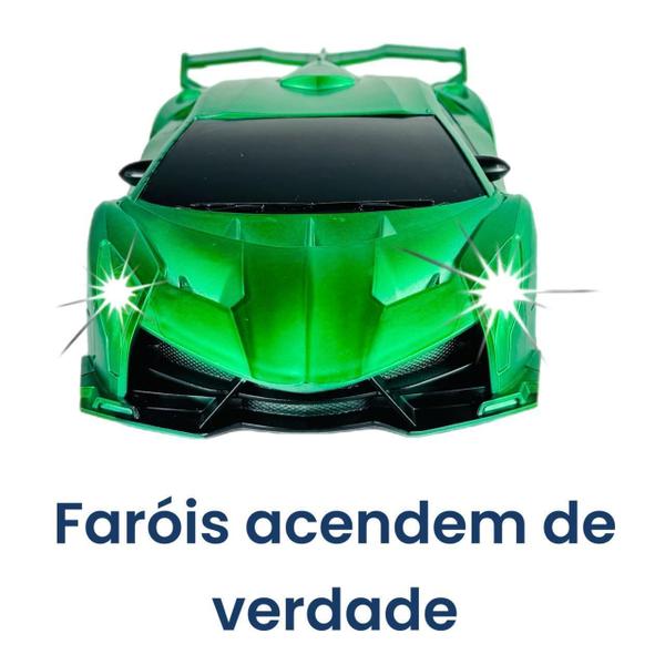 Imagem de Carrinho Ferrari Controle Remoto Farol De Led Recarregável