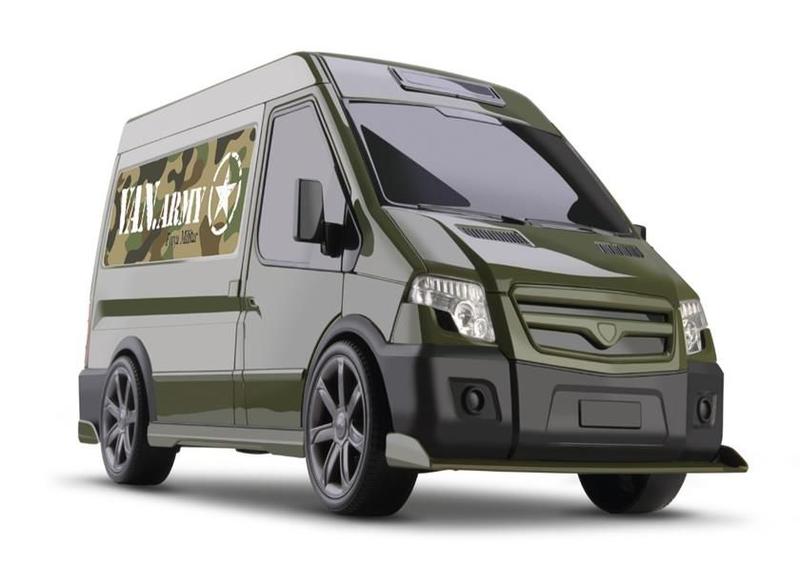 Carrinho Força Militar - Van Army - 35cm - Porta Abre - Omg Imagem de Carrinho Força Militar - Van Army - 35cm - Porta Abre - Omg