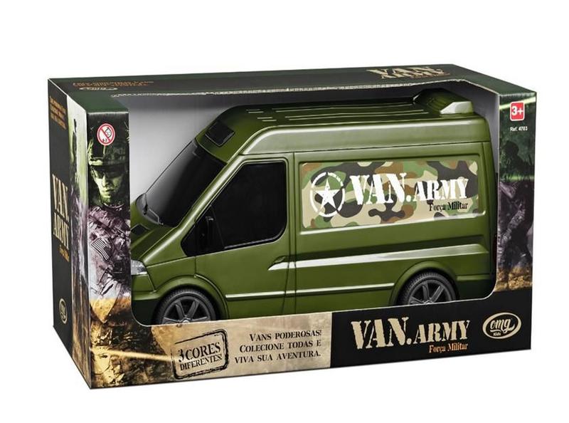 Carrinho Força Militar - Van Army - 35cm - Porta Abre - Omg Imagem de Carrinho Força Militar - Van Army - 35cm - Porta Abre - Omg