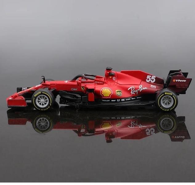 Imagem de Carrinho Fórmula 1 Ferrari Sf21 55 Miniatura 1:43 Bburago