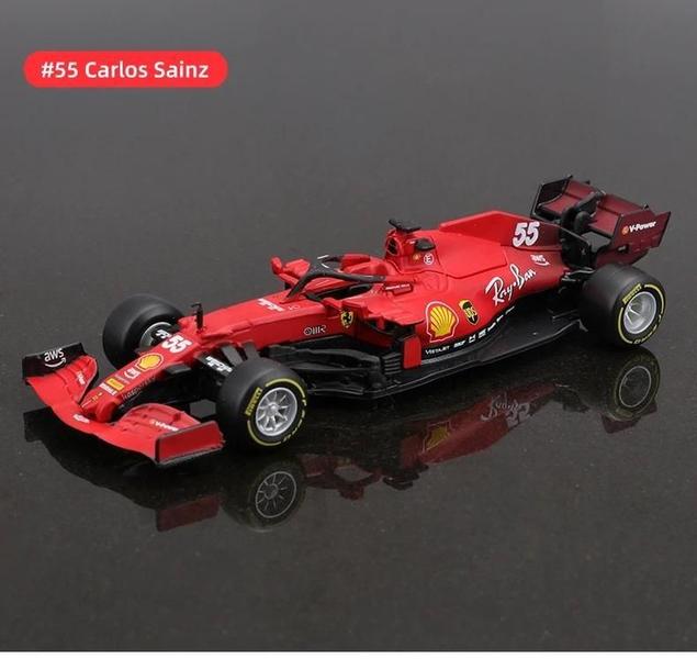 Imagem de Carrinho Fórmula 1 Ferrari Sf21 55 Miniatura 1:43 Bburago