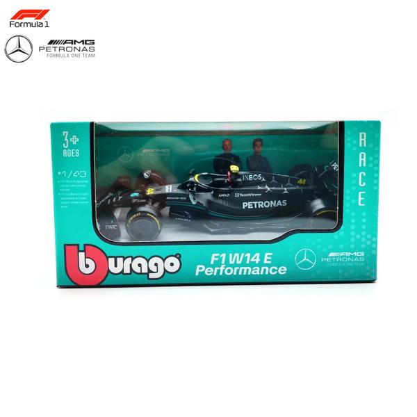 Imagem de Carrinho Fórmula 1 Mercedes 2023 Lewis Hamilton 44 Miniatura Coleção 1:43 Bburago