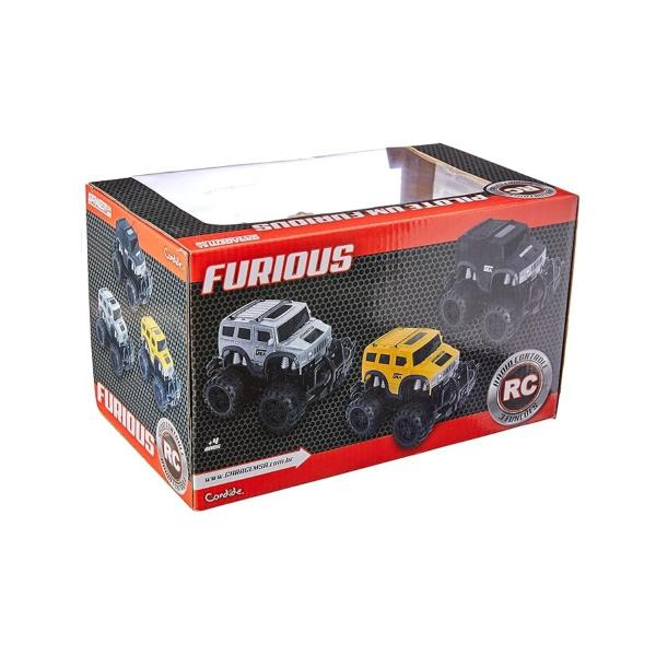 Imagem de Carrinho Garagem SA Furious Amarelo Cont. remoto c/ 03 func