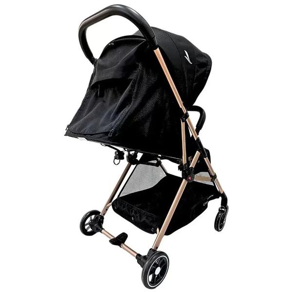 Imagem de Carrinho gemeos zurich Preto/Gold Couro Preto - Premuim Baby