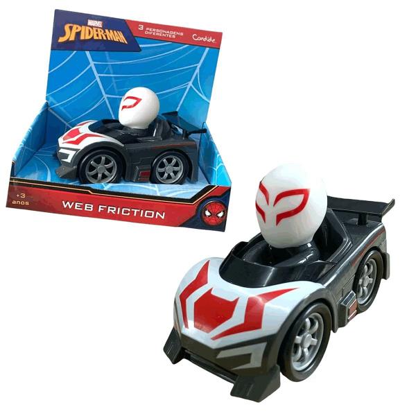 Imagem de Carrinho Homem Aranha Web Friction Branco Candide 5805