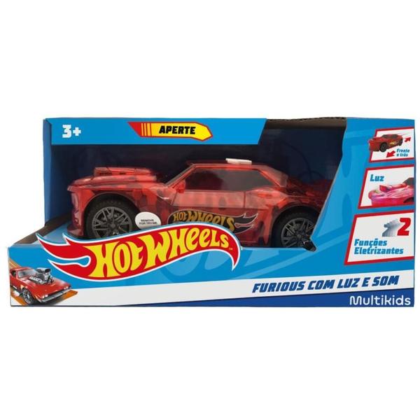 Imagem de Carrinho HOT Wheels Furious Vermelho com LUZ e Som