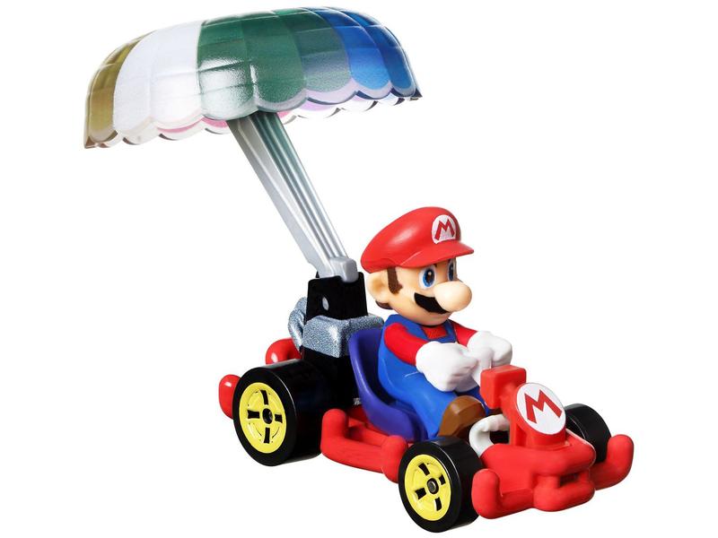 Carrinho Hot Wheels Mario Kart com Glider - Mattel com Acessório Planador Imagem de Carrinho Hot Wheels Mario Kart com Glider