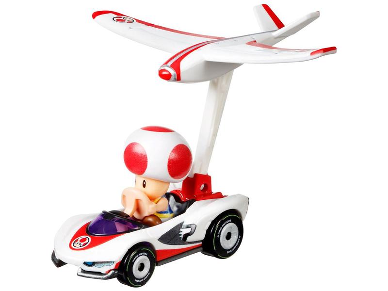 Carrinho Hot Wheels Mario Kart com Glider - Mattel com Acessório Planador Imagem de Carrinho Hot Wheels Mario Kart com Glider