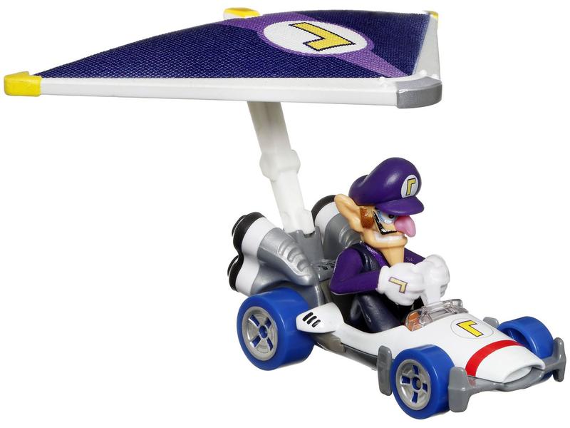 Carrinho Hot Wheels Mario Kart com Glider - Mattel com Acessório Planador Imagem de Carrinho Hot Wheels Mario Kart com Glider