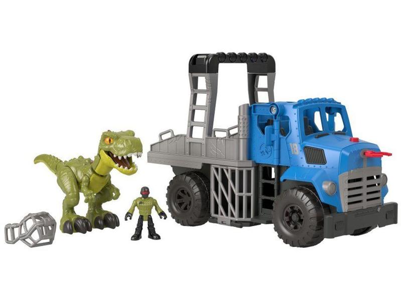 Carrinho Imaginext Jurassic World Fisher-Price - Transportador de Dinossauros com Acessórios - Mattel Imagem de Carrinho Imaginext Jurassic World Fisher-Price - Transportador de Dinossauros com Acessórios