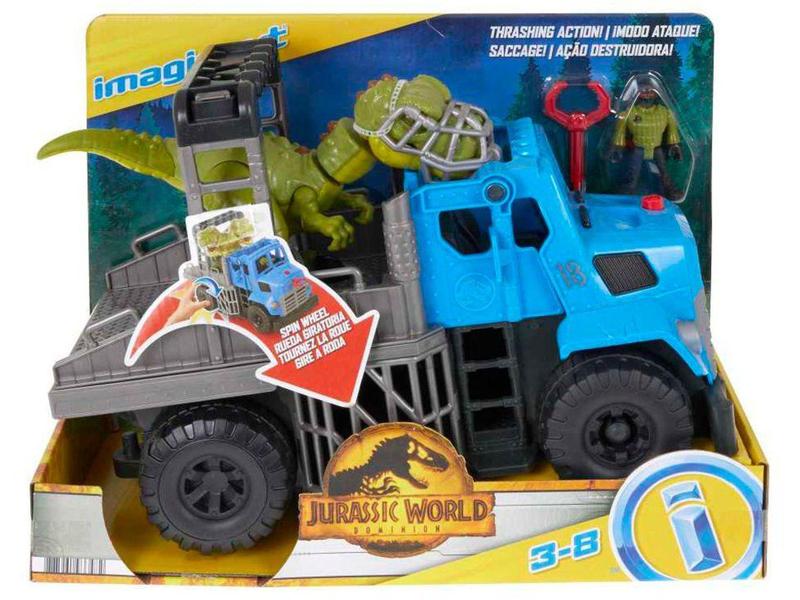 Carrinho Imaginext Jurassic World Fisher-Price - Transportador de Dinossauros com Acessórios - Mattel Imagem de Carrinho Imaginext Jurassic World Fisher-Price - Transportador de Dinossauros com Acessórios