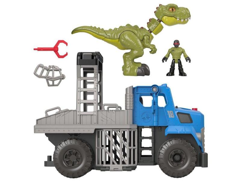 Carrinho Imaginext Jurassic World Fisher-Price - Transportador de Dinossauros com Acessórios - Mattel Imagem de Carrinho Imaginext Jurassic World Fisher-Price - Transportador de Dinossauros com Acessórios