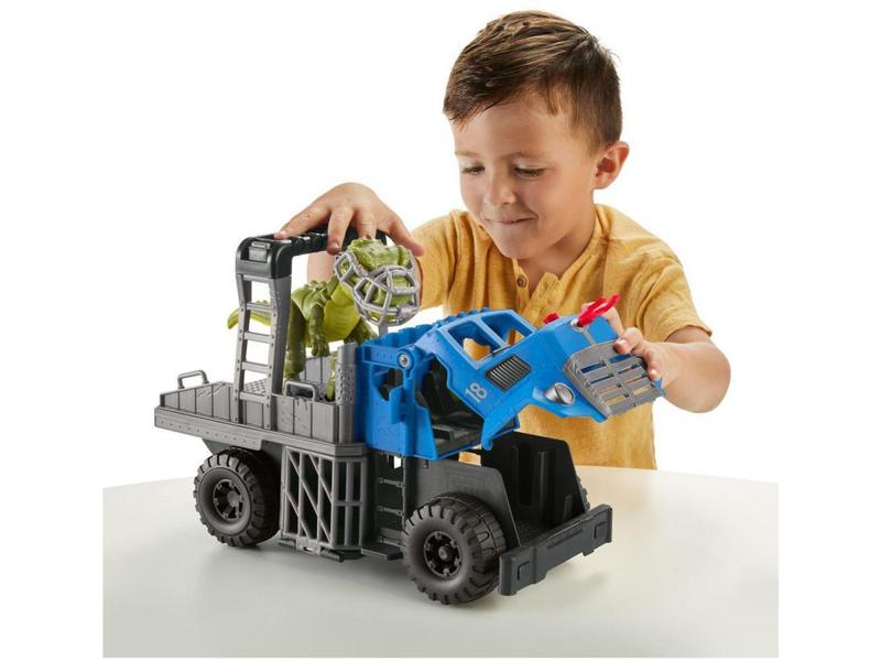 Carrinho Imaginext Jurassic World Fisher-Price - Transportador de Dinossauros com Acessórios - Mattel Imagem de Carrinho Imaginext Jurassic World Fisher-Price - Transportador de Dinossauros com Acessórios