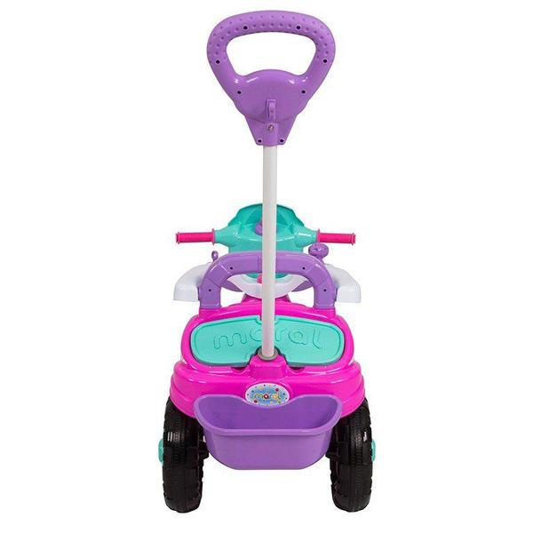 Imagem de Carrinho Infantil 2 em 1 Passeio e Pedal Triciclo Motoca Baby City Menina Maral